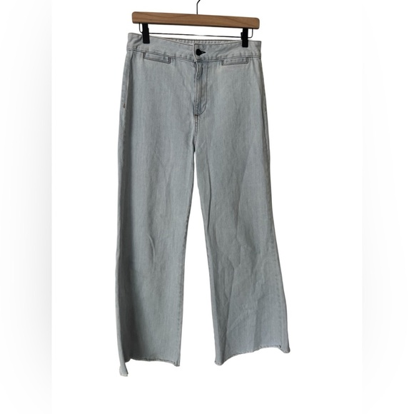 ASKK NY Cropped Brighton Beach WIDE LEG JEAN/size 28/LIGHT WASH - Picture 3 of 14